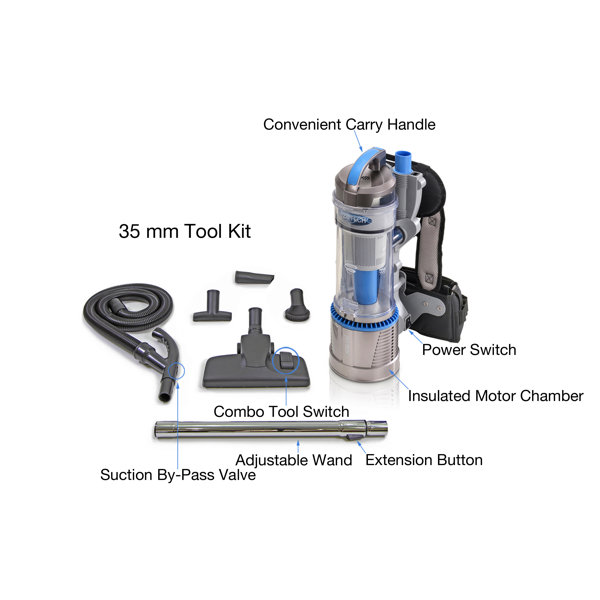 ProLux 2.0 Cordless Bagless Backpack Canister Vacuum with LithiumIon